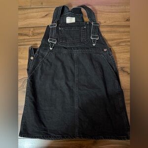 ASOS DESIGN 'original' denim overall dress in washed black